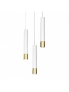 Luminex Żyrandol Nest gold/white 3 1564 - Lampy sufitowe - miniaturka - grafika 1
