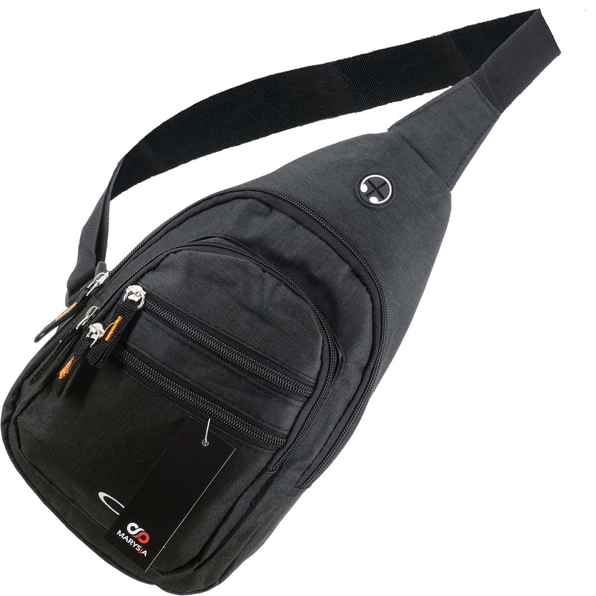 Saszetka Na Ramię Uniiseks Grafitowa Bag Regulowany Pasek Crossbody