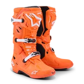 Buty motocyklowe - Buty MX Alpinestars Tech 10 Supervented Pomarańczowy fluorescencyjny/Czarny/Złamany biały49,5 - miniaturka - grafika 1