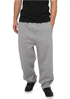 Spodnie męskie - Urban Classics męskie spodnie dresowe, sportowe - nogawka długa szary TB014Bgrey - grafika 1