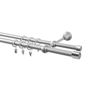 Karnisz Cylinderek 300 cm podwójny chrom 19/16 mm Inspire - Karnisze - miniaturka - grafika 1