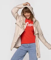 Moda i Uroda OUTLET - Przejściowa parka z kapturem VIOLA 6700 BEIGE-S - miniaturka - grafika 1