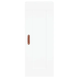 Wysoka szafka, biała, 34,5x34x180 cm, materiał drewnopochodny Lumarko! - Szafki do salonu - miniaturka - grafika 8