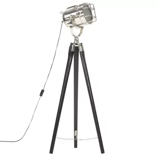 Vida Lampa podłogowa na trójnogu czarna lite drewno mango 97 cm V-286110 - Lampy stojące - miniaturka - grafika 1