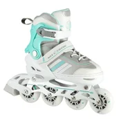 Rolki - Nils EXTREME NH18191 2w1 BIAŁO-NIEBIESKIE ROZM.M(34-38) ŁYŻWOROLKI Z WYM. PŁ. HOKEJOWĄ EXTREME - miniaturka - grafika 1