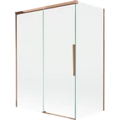 Parawany nawannowe - Mexen Rox parawan nawannowy 2-skrzydłowy rozsuwany 120 + 70 x 150 cm, transparent, różowe złoto - 8C9-120-070-60-00 - miniaturka - grafika 1