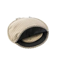 Akcesoria i części AGD - (4 sztuki) Meksykański podgrzewacz tortilli do mikrofalówki, odporny na ciepło, termoizolacyjny, wzór w kropki beżowa bawełna z recyklingu - miniaturka - grafika 1