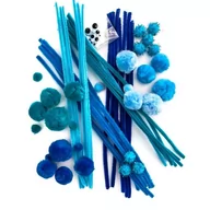 Zabawki kreatywne - Nieprzypisany Zestaw kreatywny startowy niebieski 80 szt KSZK-001) DALP279 - miniaturka - grafika 1