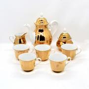 Filiżanki - Złoty serwis kawowy Wunsiedel Bavaria Porzellan, Niemcy lata 60. - miniaturka - grafika 1