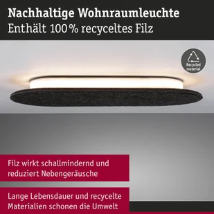 Paulmann kinkiet LED Tulga, 45 x 20 cm, antracyt, filc - Lampy ścienne - miniaturka - grafika 5