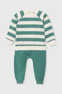 Komplety dla niemowląt - United Colors of Benetton dres niemowlęcy kolor zielony - grafika 1