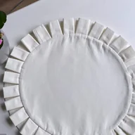 Obrusy i serwetki - Podkładka okrągła na stół plamoodporna mlecznego koloru - miniaturka - grafika 1