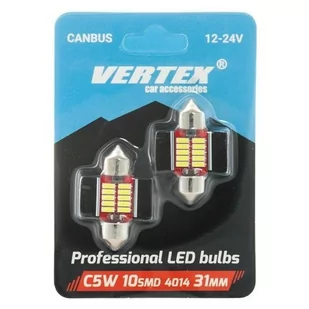 CANBUS AMiO 01288 Led 10smd 4014 Festoon 31mm White 12V/24V 2 sztuki AMI-01288 - Żarówki samochodowe - miniaturka - grafika 1