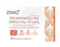 Witaminy i minerały - ZINIQ Witamina D3 2000 j.m. + K2 75 µg, 30 kapsułek - miniaturka - grafika 1