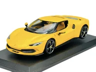 Samochody i pojazdy dla dzieci - BBURAGO FERRARI 296 GTB ŻÓŁTY 1:18 16018 - miniaturka - grafika 1