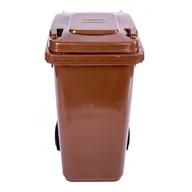 Kosze na śmieci - Pojemnik na odpady 120 l brąz - miniaturka - grafika 1