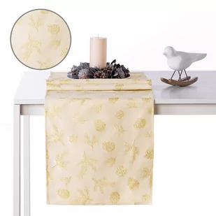Obrus Żółty Drukowany Świąteczny 30x100 AmeliaHome - TCLOTH/AH/MAGICNIGHT/HMD/GOLD/30X100 - Obrusy i serwetki - miniaturka - grafika 1