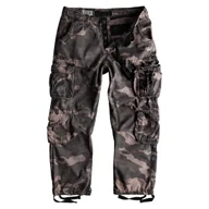 Spodnie męskie - spodnie bojówki AIRBORNE VINTAGE TROUSERS BLACK CAMO-M - miniaturka - grafika 1