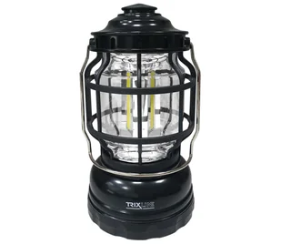 LED Ściemnialna przenośna lampa kempingowa 3xLED/3W/3xAA IPX4 czarny - Latarki - miniaturka - grafika 1