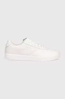Sneakersy damskie - 4F sneakersy skórzane kolor biały - grafika 1