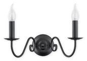 Lampy ścienne - Lemir Asti kinkiet 2 pł. / czarny matowy O2891 K2 CZA - miniaturka - grafika 1