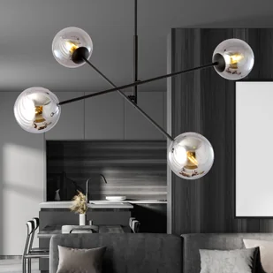 Emibig LINEAR 4 BLACK/GRAFIT 1167/4 lampa sufitowa żyrandol nowoczesny klosze 1167/4 - Lampy sufitowe - miniaturka - grafika 5