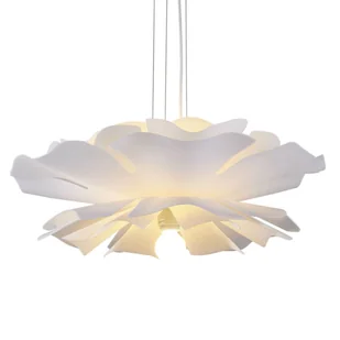 Zawieszana dekoracyjna lampa PEONY ST-8879P white Step kwiat biały - Lampy sufitowe - miniaturka - grafika 1