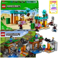 Klocki - LEGO MINECRAFT ZESTAW - OPUSZCZONA KOPALNIA (21166) + PUSTYNNY PATROL ZŁOSADNIKÓW (21267) + EBOOK - miniaturka - grafika 1