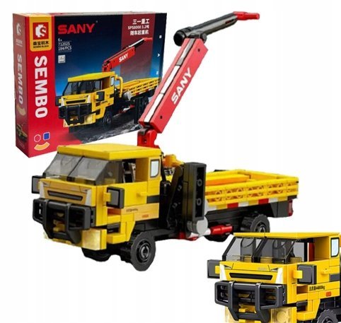 Klocki Budowa Ciężarówka Auto Pojazd Budowlany Zestaw Klocków 184/pcs