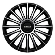 Kołpaki samochodowe - SPARCO Zestaw kołpaków na koła Sparco Torino 15 cali czarny/srebrny SPC1593BKSV - miniaturka - grafika 1