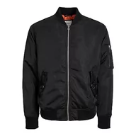 Kurtki męskie - JACK & JONES Męska kurtka bomberka JJEOCEAN Bomber SN, czarna, L, czarny - miniaturka - grafika 1