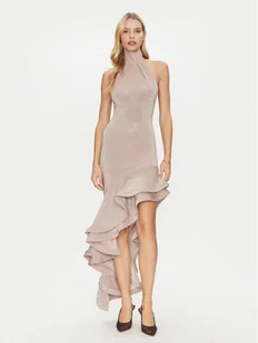 Simona Corsellini Sukienka koktajlowa P25CEAB05701 Złoty Slim Fit - Sukienki - miniaturka - grafika 1