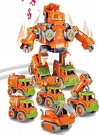 Roboty dla dzieci - OWL-TECH AUTO ROBOT DO SKRĘCANIA 5w1 LED TRANSFORMER XXL ZABAWKA KONSTRYKCYJNA - miniaturka - grafika 1