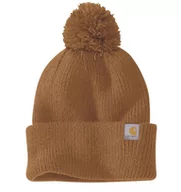 Czapki damskie - Czapka zimowa z pomponem Carhartt Knit Pom-Pom Cuffed Beanie brązowy - miniaturka - grafika 1