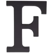 Akcesoria do drzwi - Litera plastikowa "F" czarna 90 mm - miniaturka - grafika 1