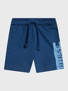 Guess Szorty sportowe N3GD03 KA6R0 Niebieski Relaxed Fit - Spodenki damskie - miniaturka - grafika 1