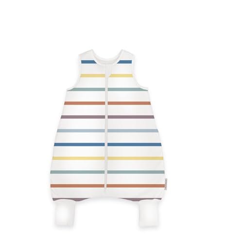 Herding Tom Tailor kombinezon do spania dla niemowląt, 70 cm, materiał wierzchni: 100% bawełna/wypełnienie: 100% poliester, z zamkiem błyskawicznym, kolorowe paski (wielokolorowy)