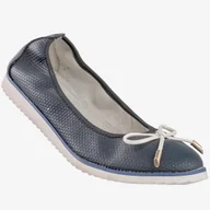 Półbuty damskie - Półbuty Damskie Skórzane Buty Na Wiosnę Lato Jezzi Granatowe 95BL76010 39 Granatowy - miniaturka - grafika 1