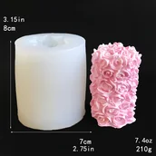Inne - TEMU DIY silikonowy formularz róży/słonecznika kolumna okrągła świeca gipsowy dyfuzor kamień glina dekoracja formularza - miniaturka - grafika 1
