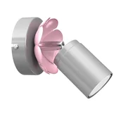 Lampy ścienne - Luminex Flower 3870 kinkiet lampa ścienna spot 1x8W GU10 srebrny/różowy - miniaturka - grafika 1