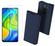 Etui i futerały do telefonów - Dux Ducis Braders Etui z klapką+ szkło płaskie do Xiaomi Redmi Note 9 / Redmi 10X niebieski - miniaturka - grafika 1