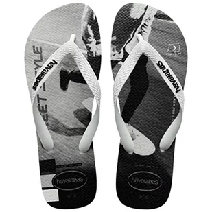 Havaianas Męskie klapki Hype WhiteWhiteBlackBlack, białe/czarne/czarne, 3/4 UK, Biały biały czarny - Klapki i japonki męskie - miniaturka - grafika 1