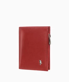 Portfele - PUCCINI Damski skórzany portfel w kolorze czerwonym - grafika 1