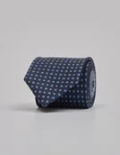 Krawaty i muchy męskie - krawat seta ks3 granatowy - miniaturka - grafika 1