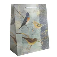 Opakowania i torebki na prezenty - Torba prezentowa z motywem ptaków - 26 x 32 cm - miniaturka - grafika 1