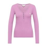 Koszule damskie - Lee Damska koszula z długim rękawem z henley Shirt, pansy, rozmiar XL - miniaturka - grafika 1