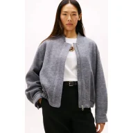 Kurtki damskie - Tommy Hilfiger Wełniana kurtka bomber Bleecker Regular Fit - miniaturka - grafika 1