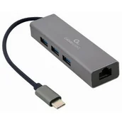 Huby USB - Gembird Hub A-CMU3-LAN-01 - miniaturka - grafika 1