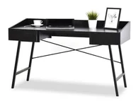 Biurka - Nowoczesne Czarne Biurko Eslov Z Dużym Blatem Na Metalu - miniaturka - grafika 1