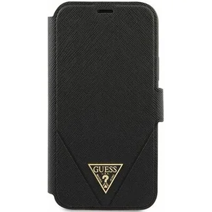 Guess GUFLBKP12MVSATMLBK iPhone 12/12 Pro 6,1" czarny/black book Saffiano - Etui i futerały do telefonów - miniaturka - grafika 1